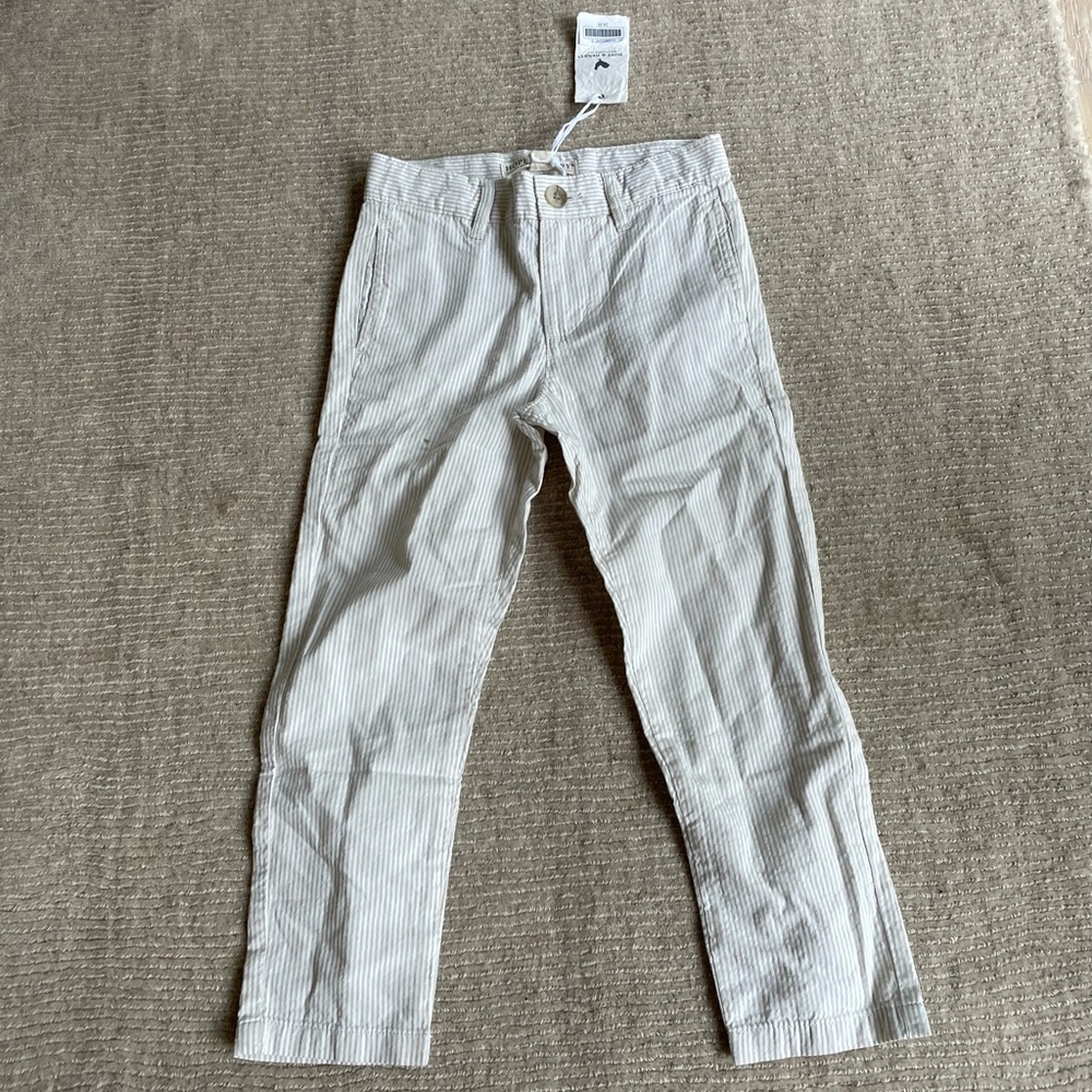 Hope and Henry pinstripe pants cream size 5